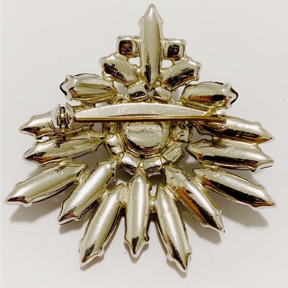 Vintage Black Rhinestone Brooch - Picture 4 of 5